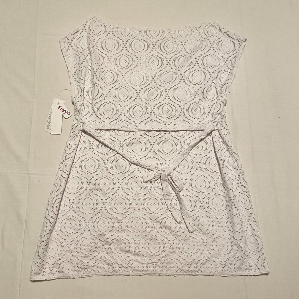 Freya White Mesh Swim Cover Up Top Womens Size Medium